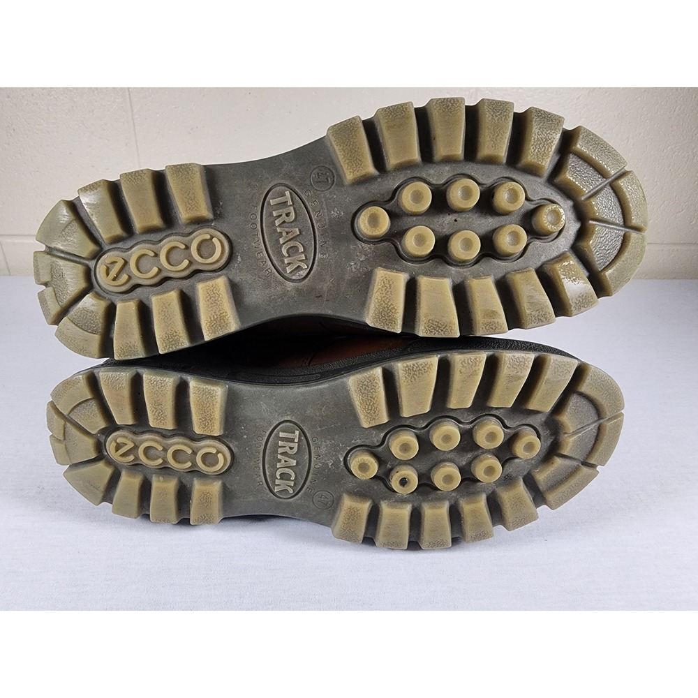 ECCO Track 25 II GTX Low Mens 13 Brown Leather Gore-Tex Waterproof Hiking Shoes - Picture 10 of 12
